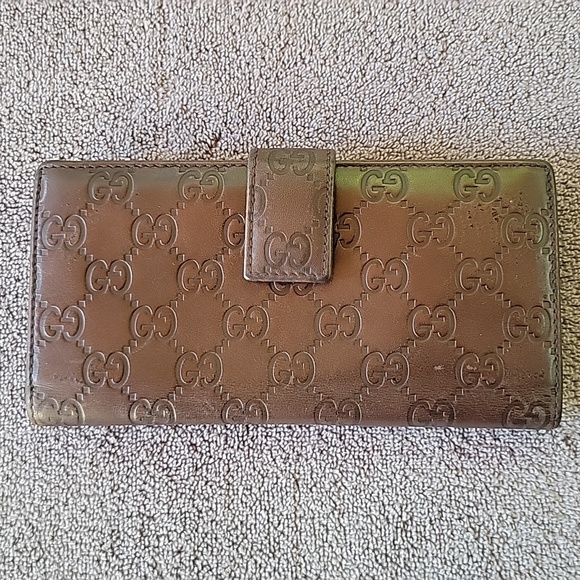 GUCCI GG Brown Lambskin Wallet - Picture 2 of 8